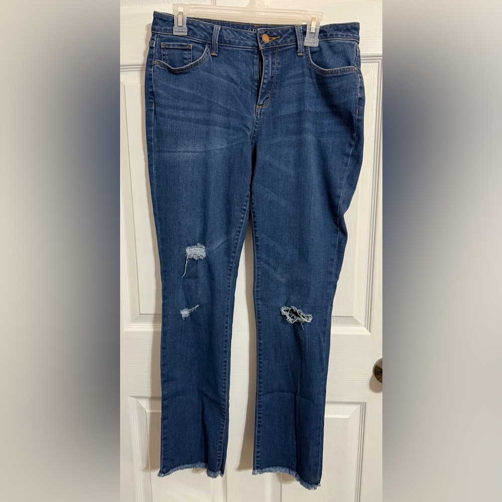 a.n.a Women's Dark Blue Straight Leg Jeans